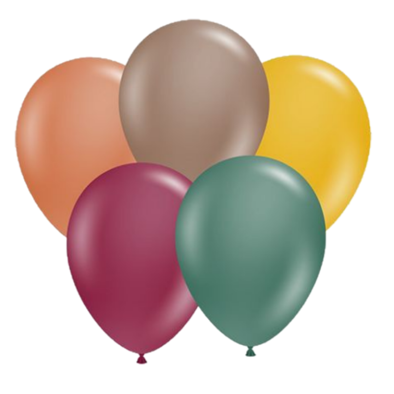 Tuf-Tex Rundballon | 17&amp;quot; Gedeckt | &amp;quot;Autumn-Mix&amp;quot; | 25 Stück - AirFX Balloons