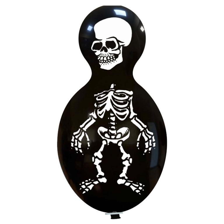 Cattex Figurenballon | 59&amp;quot; Gedeckt Schwarz | Skeleton - AirFX Balloons